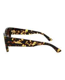 Bottega Veneta | Women | Square Acetate Sunglasses | Black