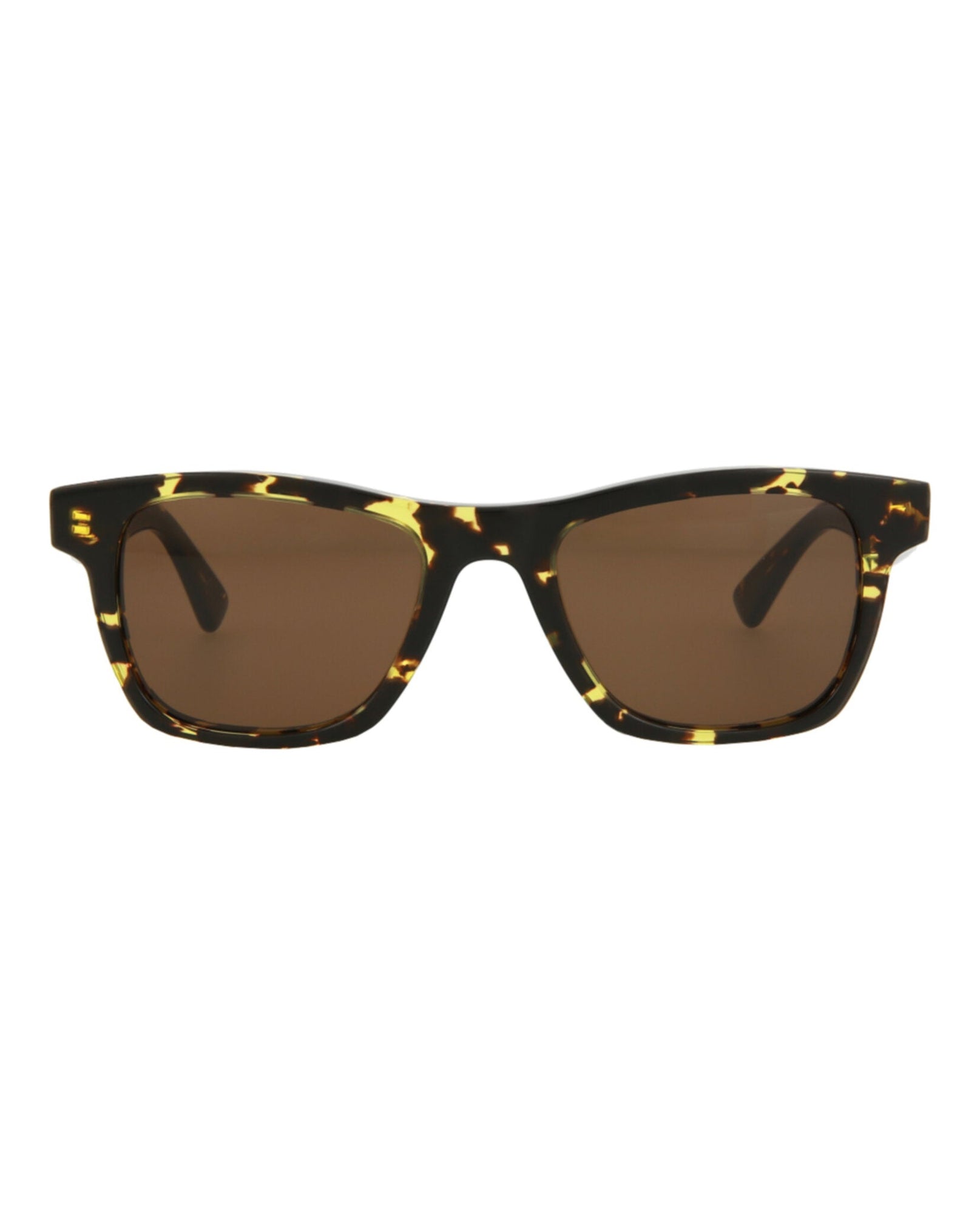 Bottega Veneta | Men | Rectangle Acetate Sunglasses | Havana