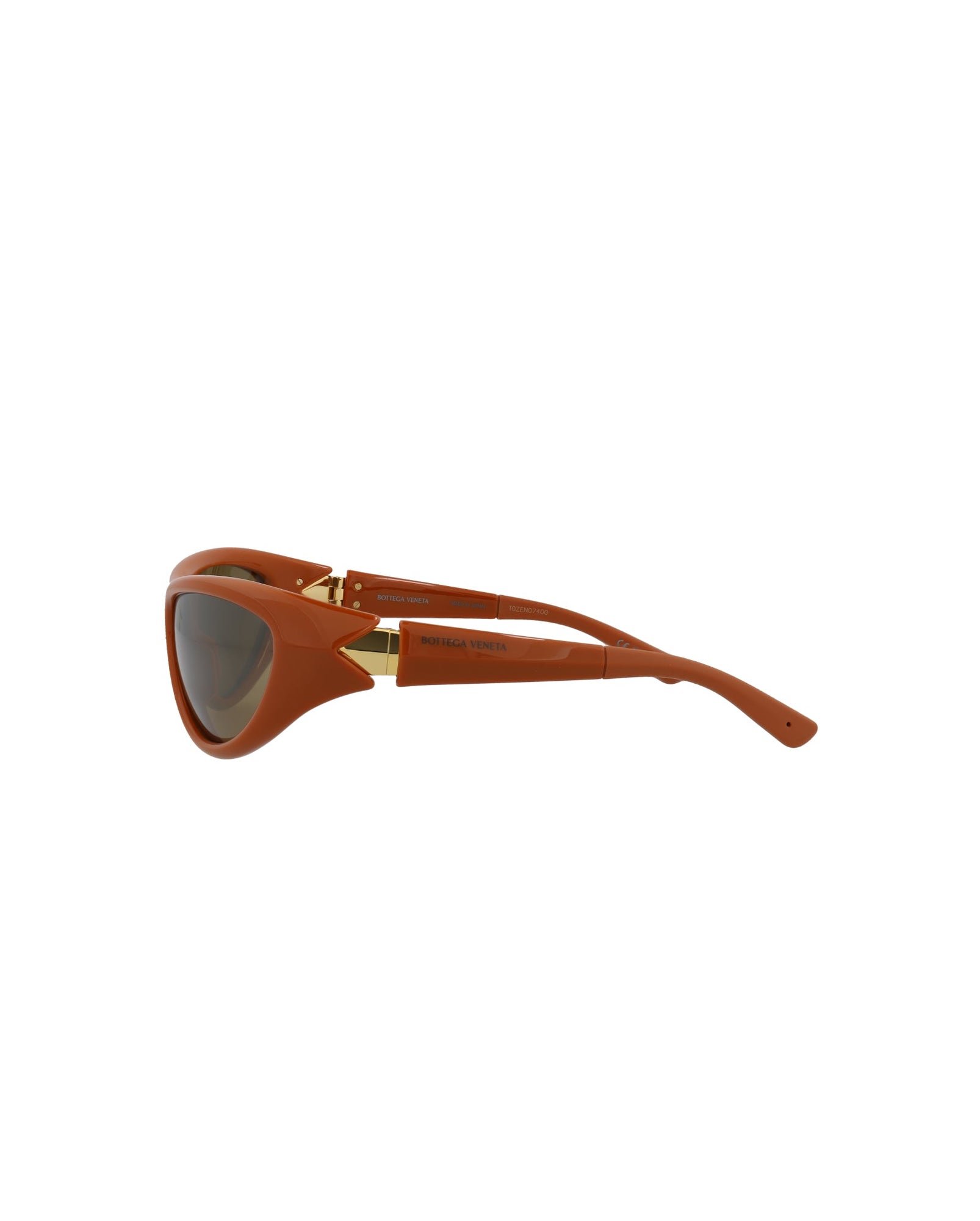 Bottega Veneta Shield Injection Sunglasses | Brown