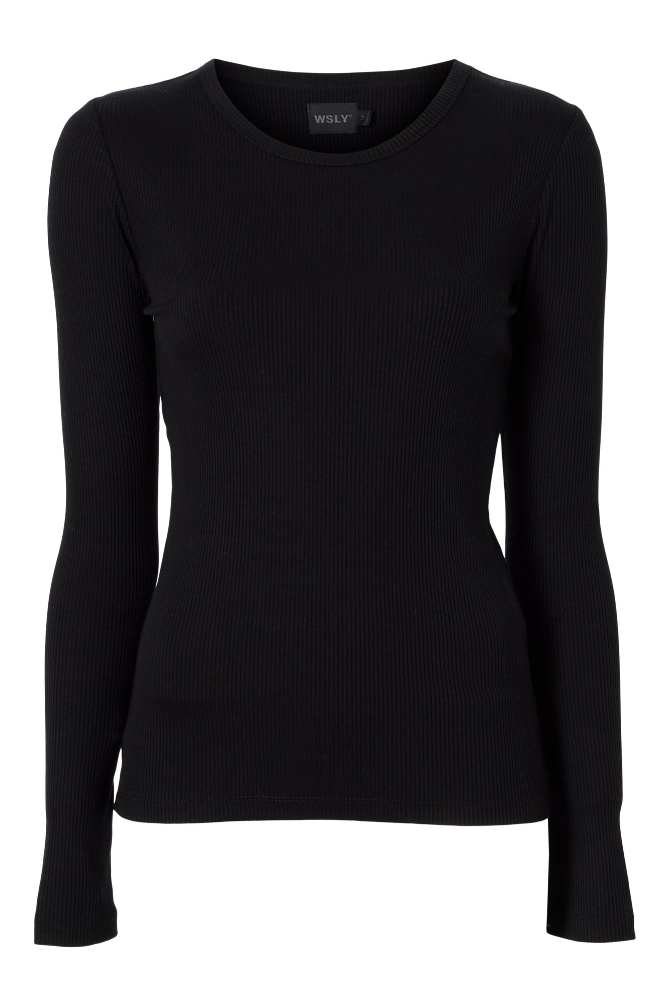Wesley | Rivington Ribbed Long Sleeve Top | Black