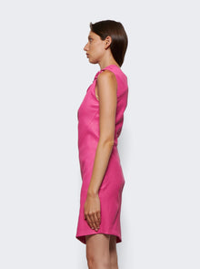 Women | Givenchy | Draped Leather Mini Dress Fuchsia