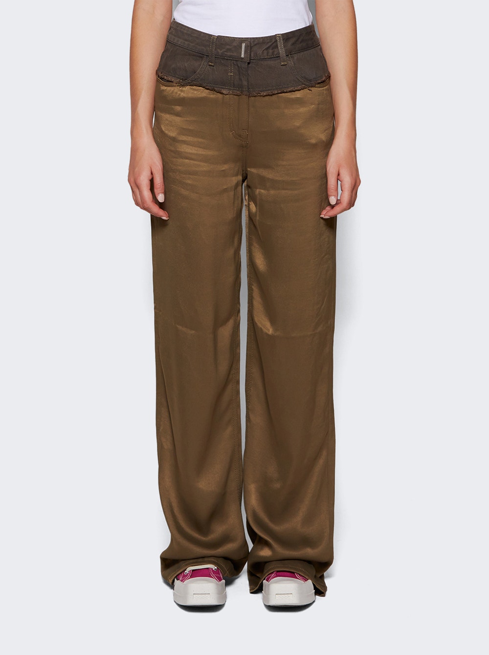 Women | Givenchy | Big Mix Denim Jeans | Dark Khaki Green