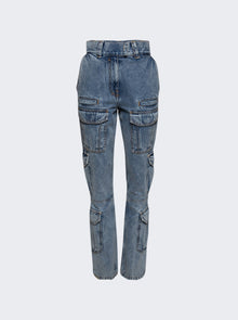 Women | Givenchy | Cargo Boot Cut Jeans | Light Blue