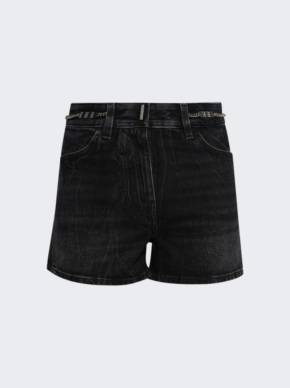 Givenchy | Denim Shorts With Chain | Black