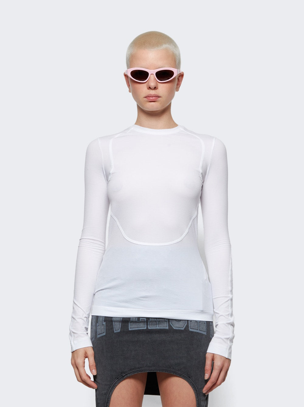 Women | Givenchy | Triple Stitched Open Cuts Top | White