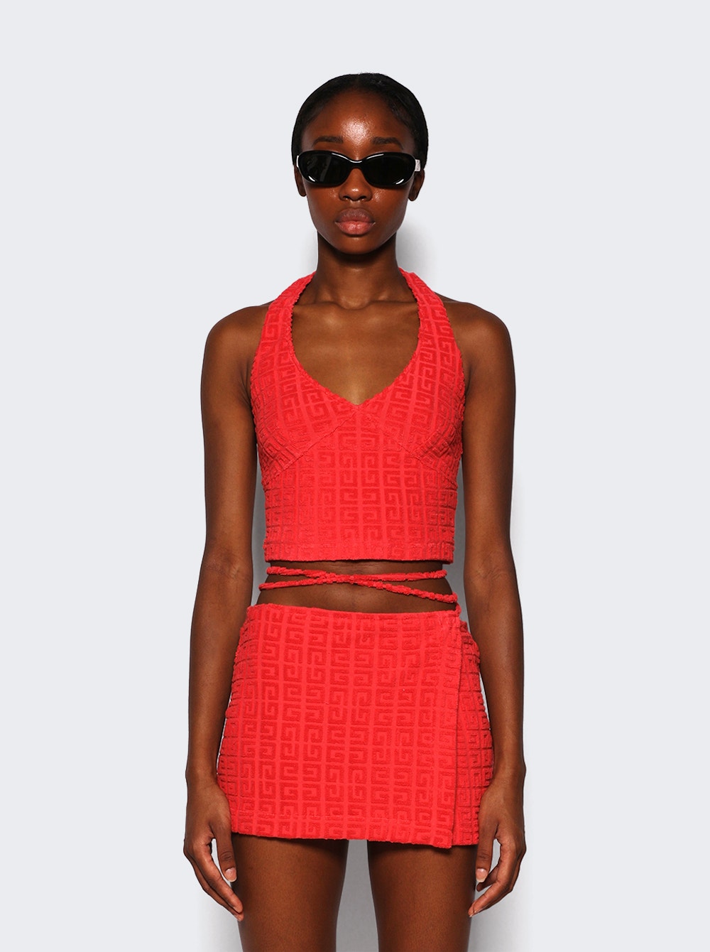 Givenchy | Halter Neck Cropped Top | Coral