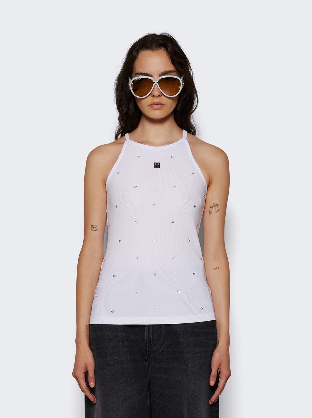 Givenchy | Embellished Fitted Tank Top | White