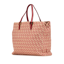 Fendi | Pre-Owned Zucchino Canvas Tote | Brown/Beige/RedRed
