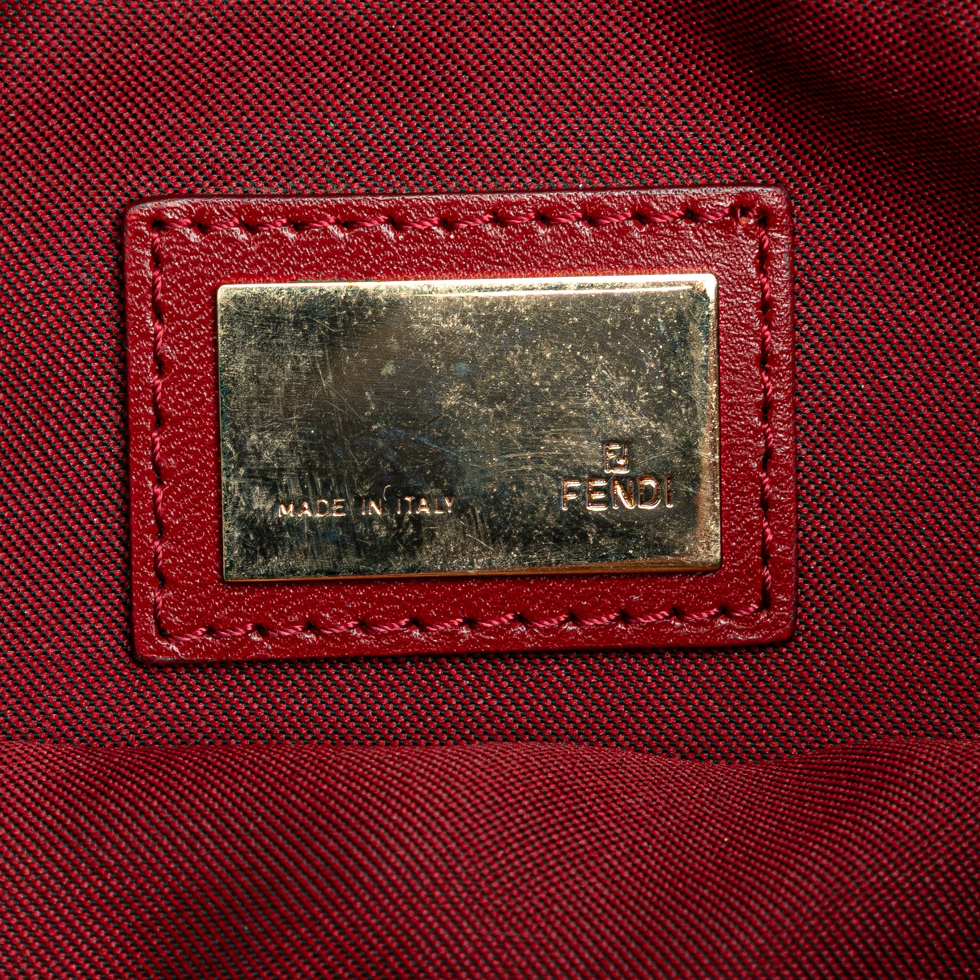 Fendi | Pre-Owned Zucchino Canvas Tote | Brown/Beige/RedRed