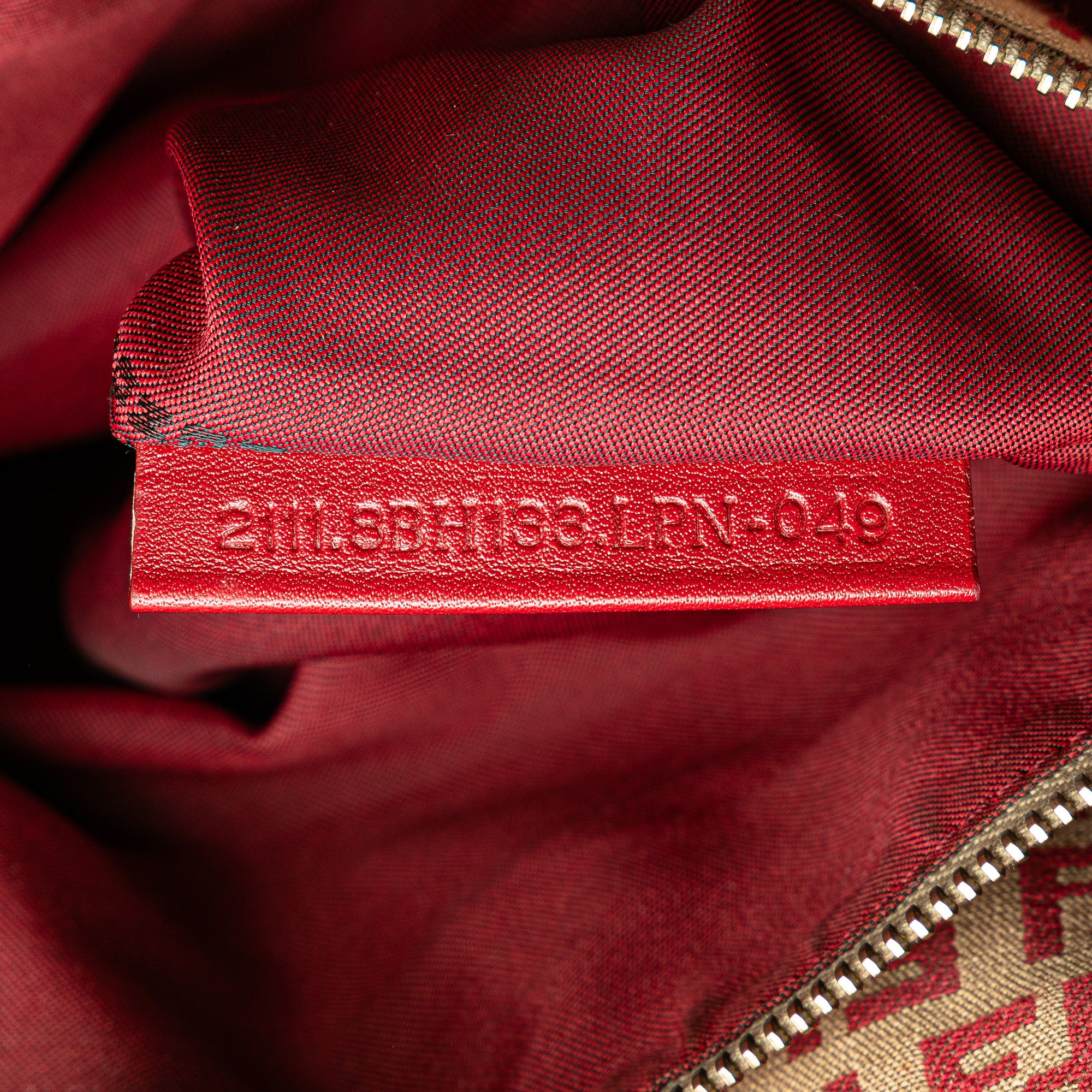 Fendi | Pre-Owned Zucchino Canvas Tote | Brown/Beige/RedRed