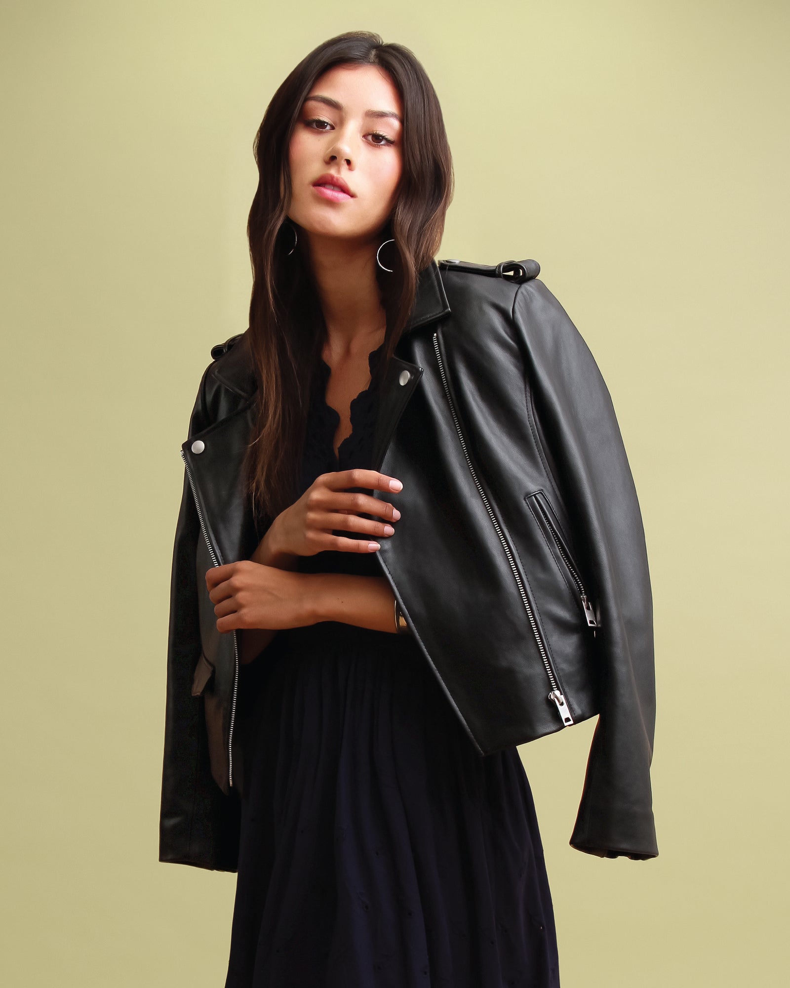 Just Friends Leather Jacket | Women | Black