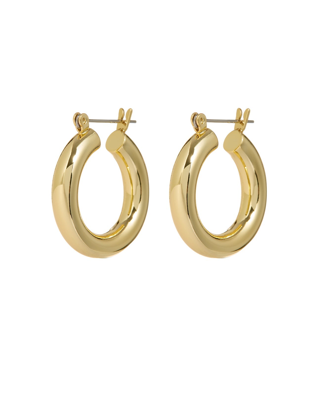 Baby Amalfi Tube Hoops - Gold | Plated Gold