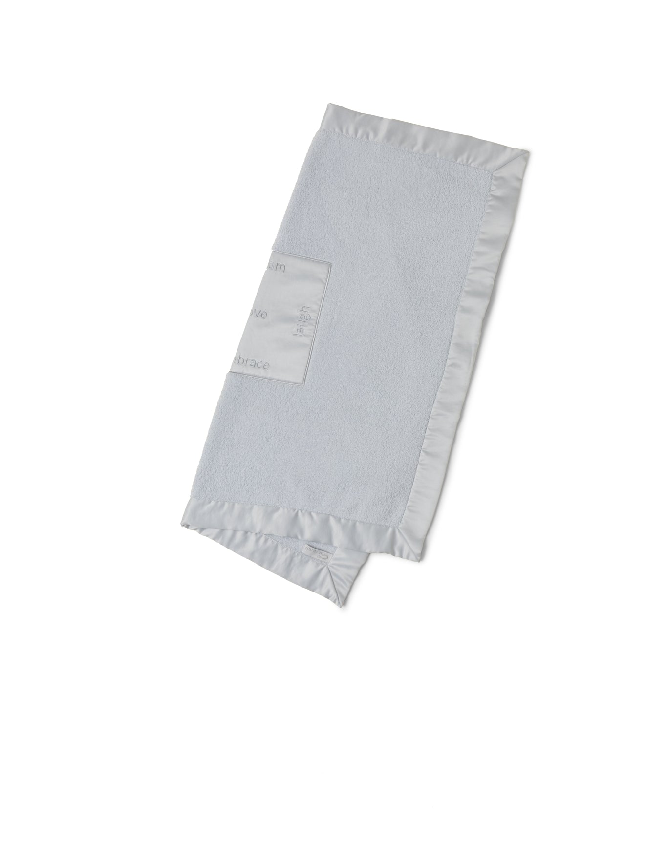 Baby | CozychicSatin Trim Receiving Blanket 30" X 30" | Blue