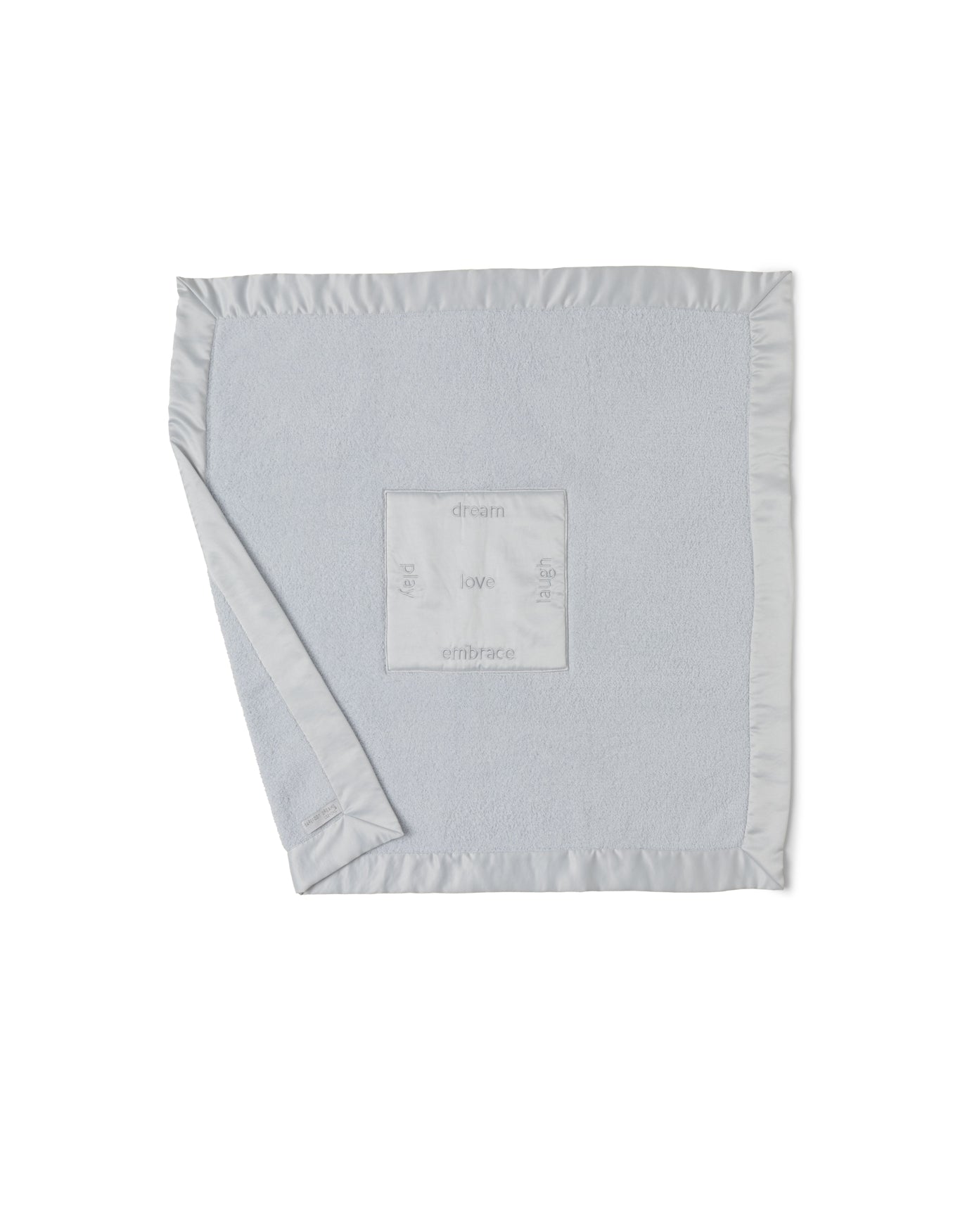 Baby | CozychicSatin Trim Receiving Blanket 30" X 30" | Blue
