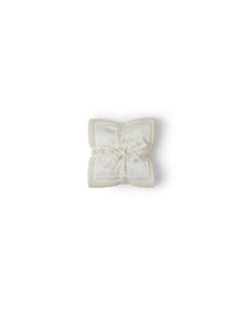 Baby | CozychicSatin Trim Receiving Blanket 30" X 30" | Cream