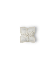 Baby | CozychicSatin Trim Receiving Blanket 30" X 30" | Cream