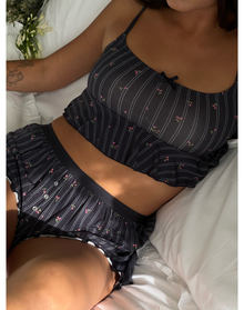 Babydoll Cropped Tank | Dark Navy