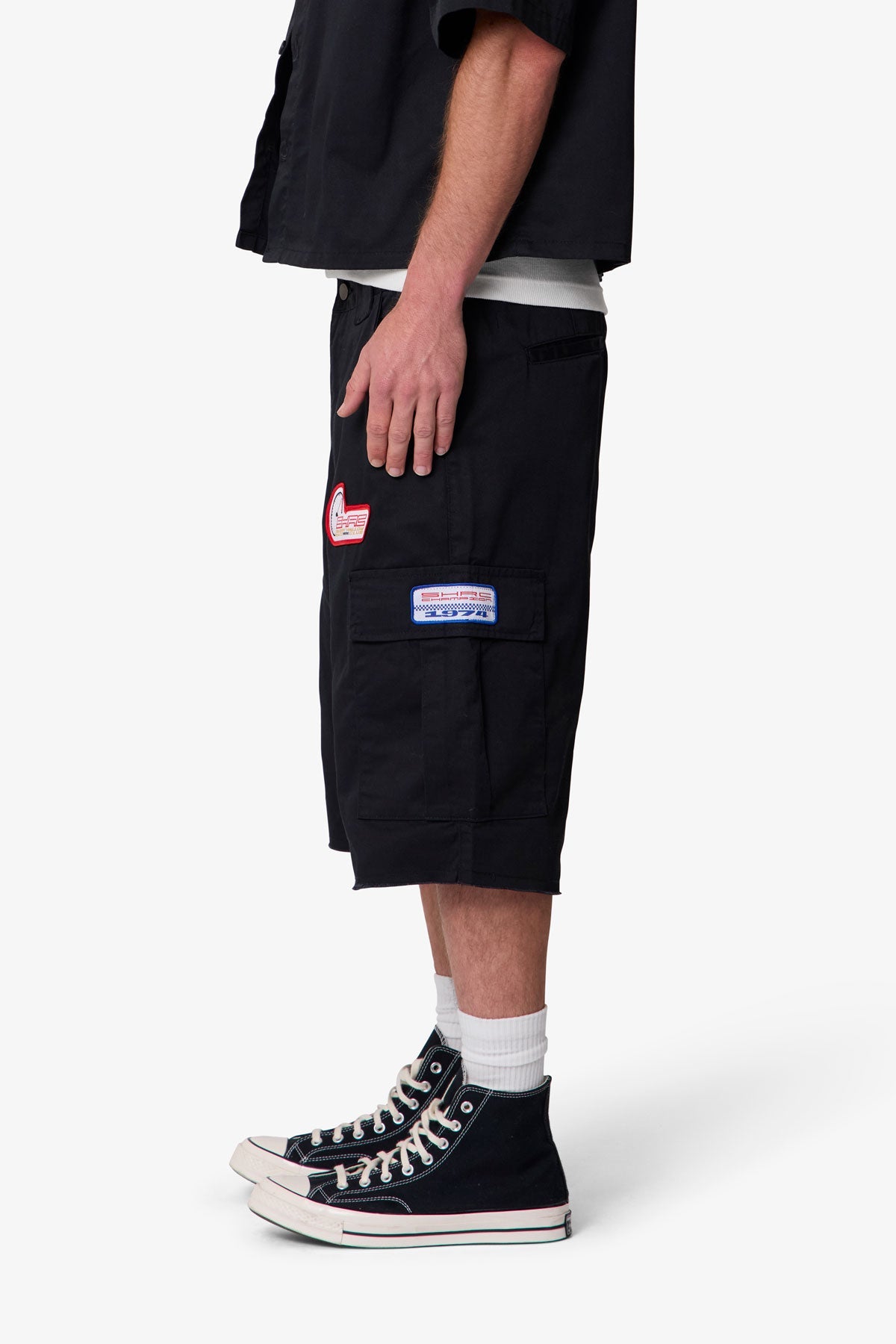 Baggy Cargo Work Shorts | Black
