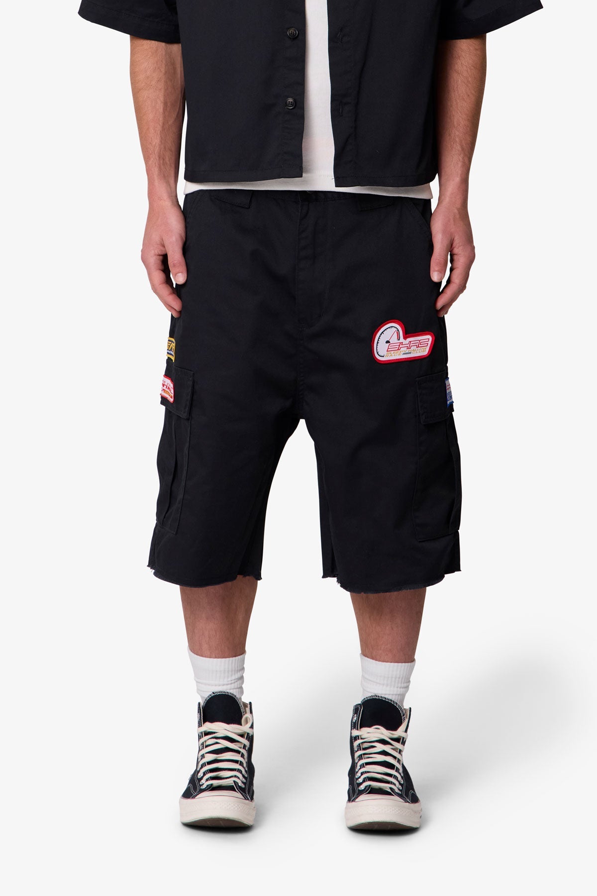 Baggy Cargo Work Shorts | Black