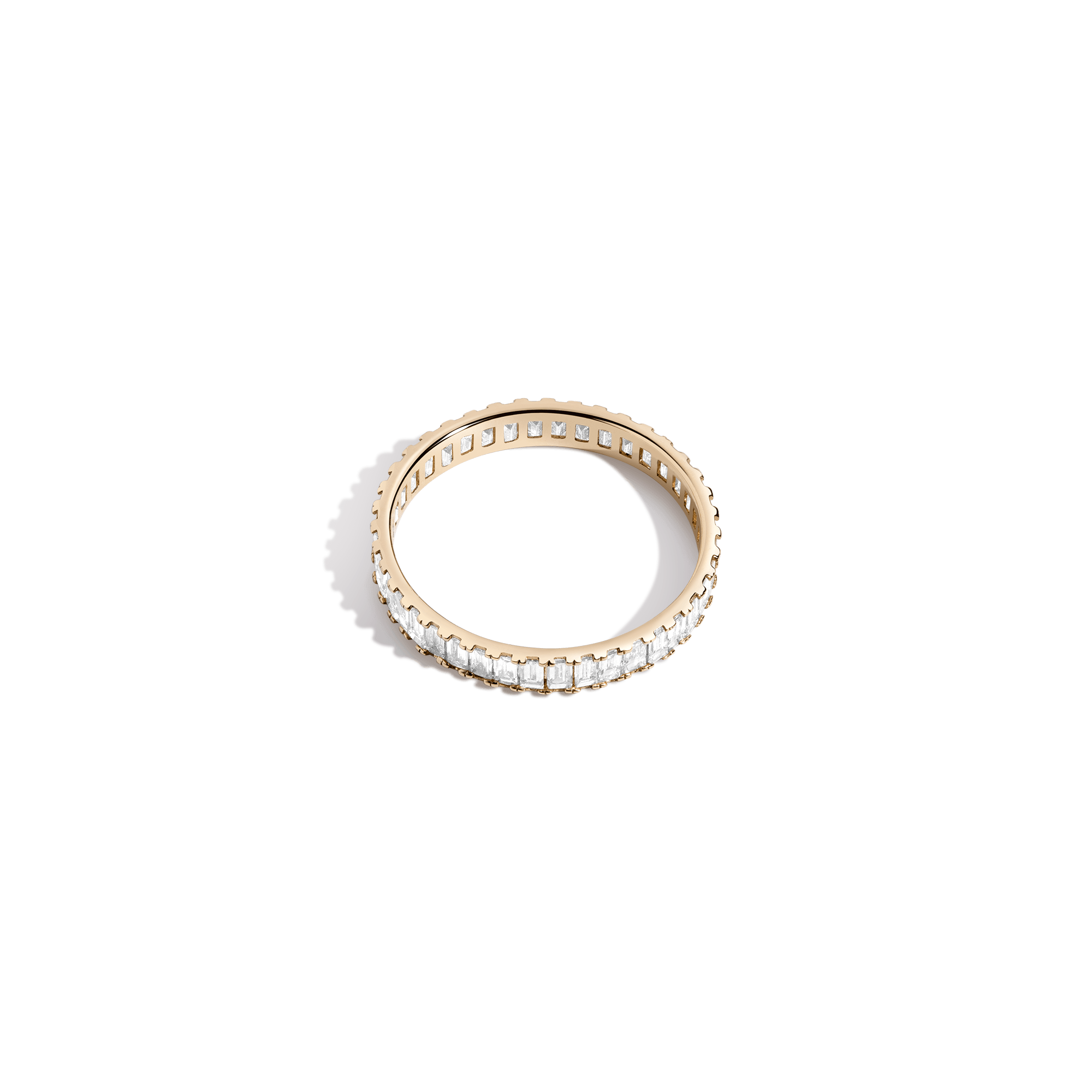 Bold Diamond Baguette Ring 14K 18K Yellow Gold