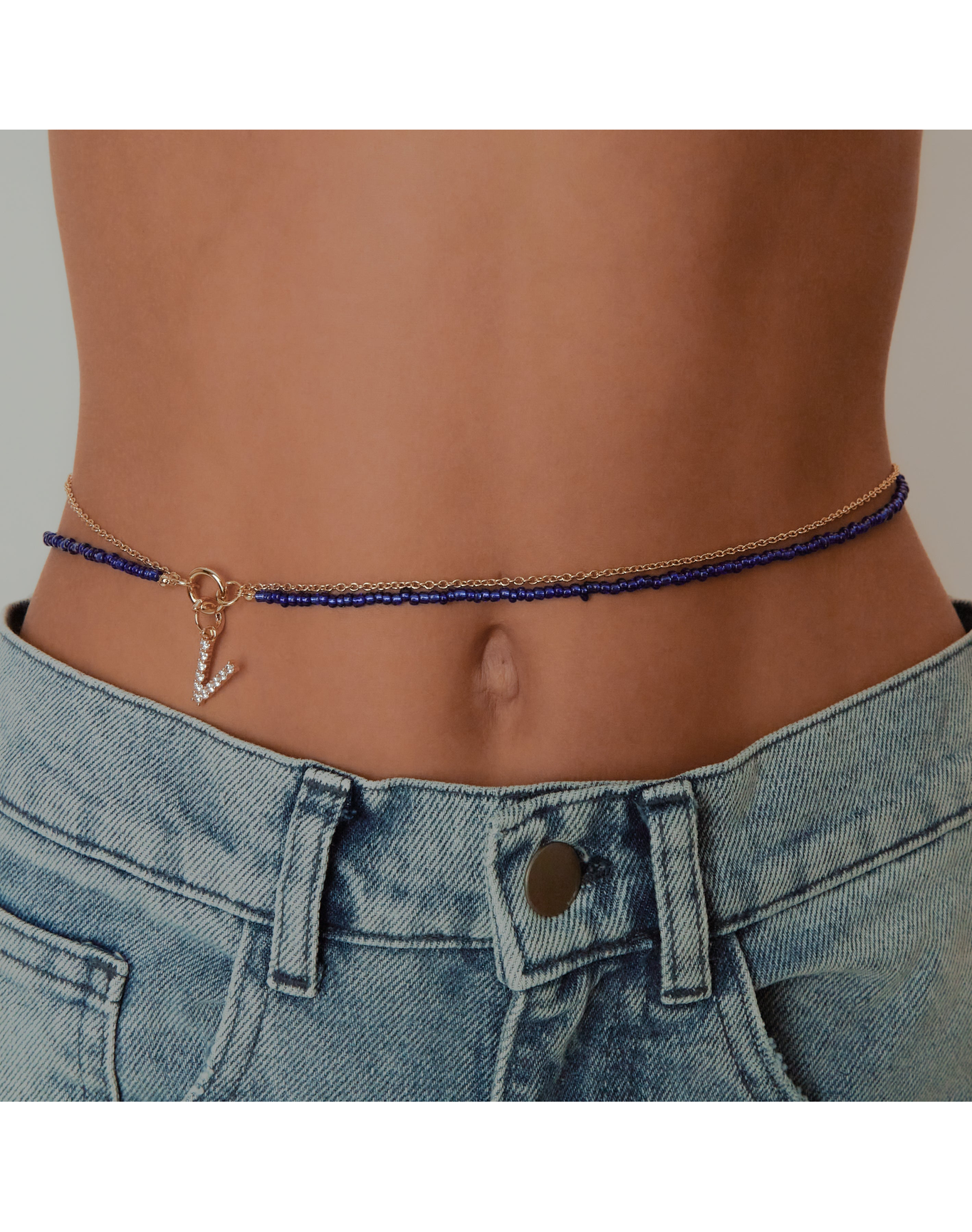 Bahamas Beaded Belly Chain | 18kt Gold Plated Brass