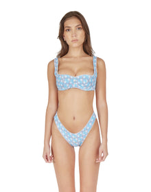 Balconette Bikini Top | Sweetpea Plaid Blue