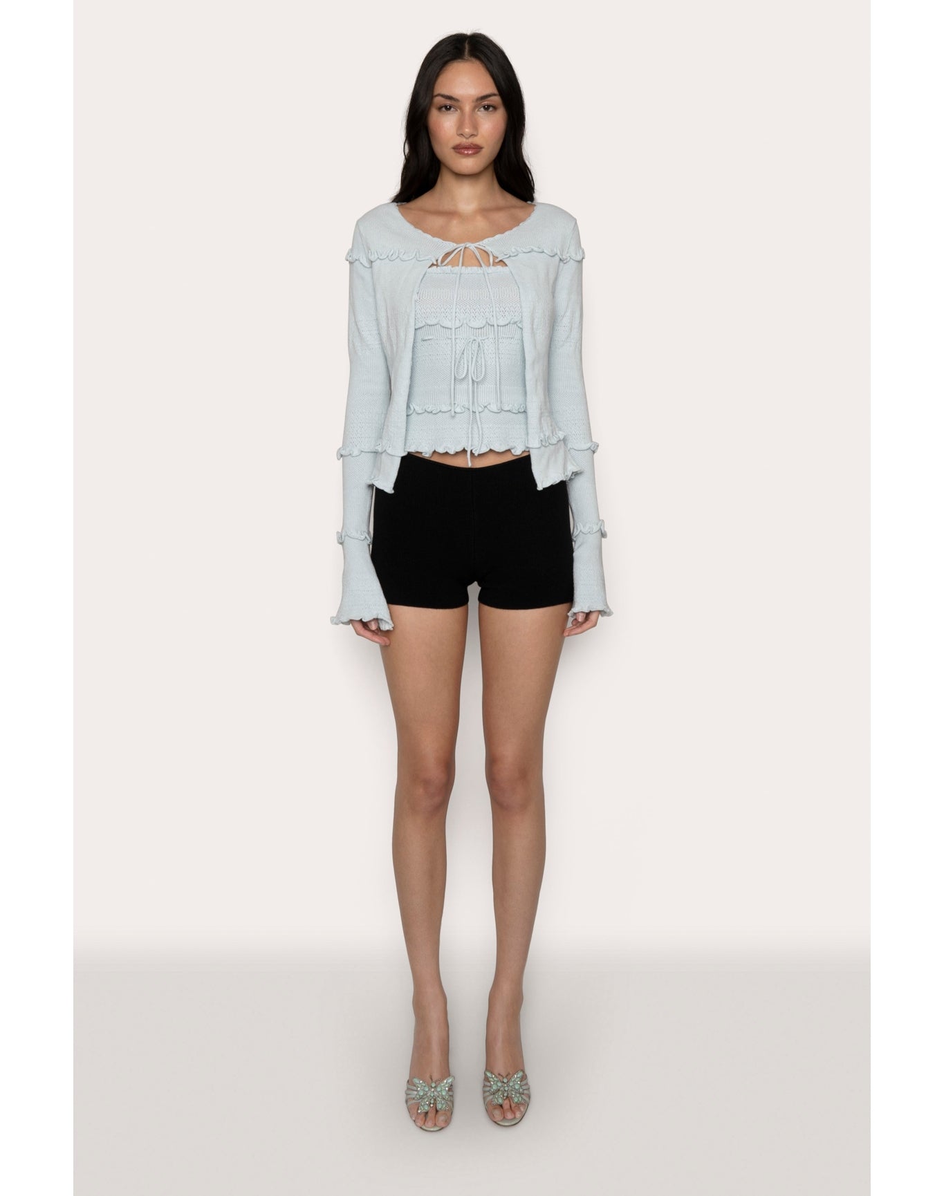 Balena Crochet Cardigan | Powder Blue