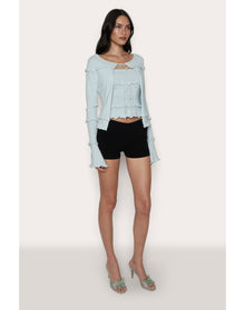 Balena Crochet Cardigan | Powder Blue