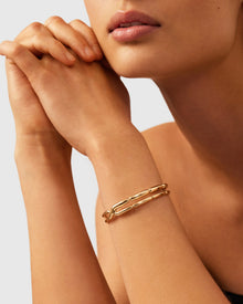 Balloon Link Bangle | Gold Tone Dipped Brass