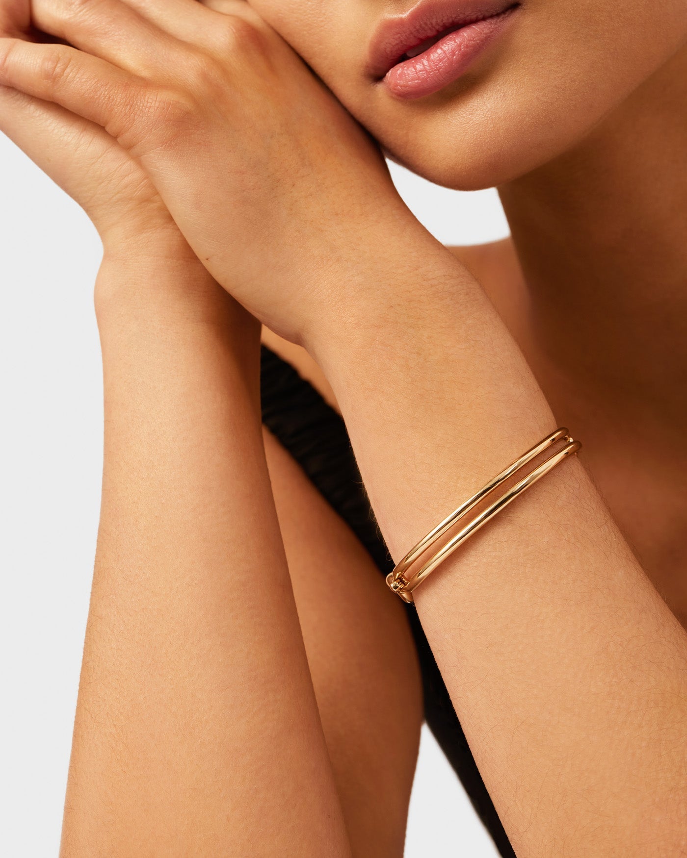 Balloon Link Bangle | Gold Tone Dipped Brass
