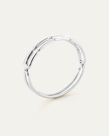 Balloon Link Bangle | Silver Dipped Brass