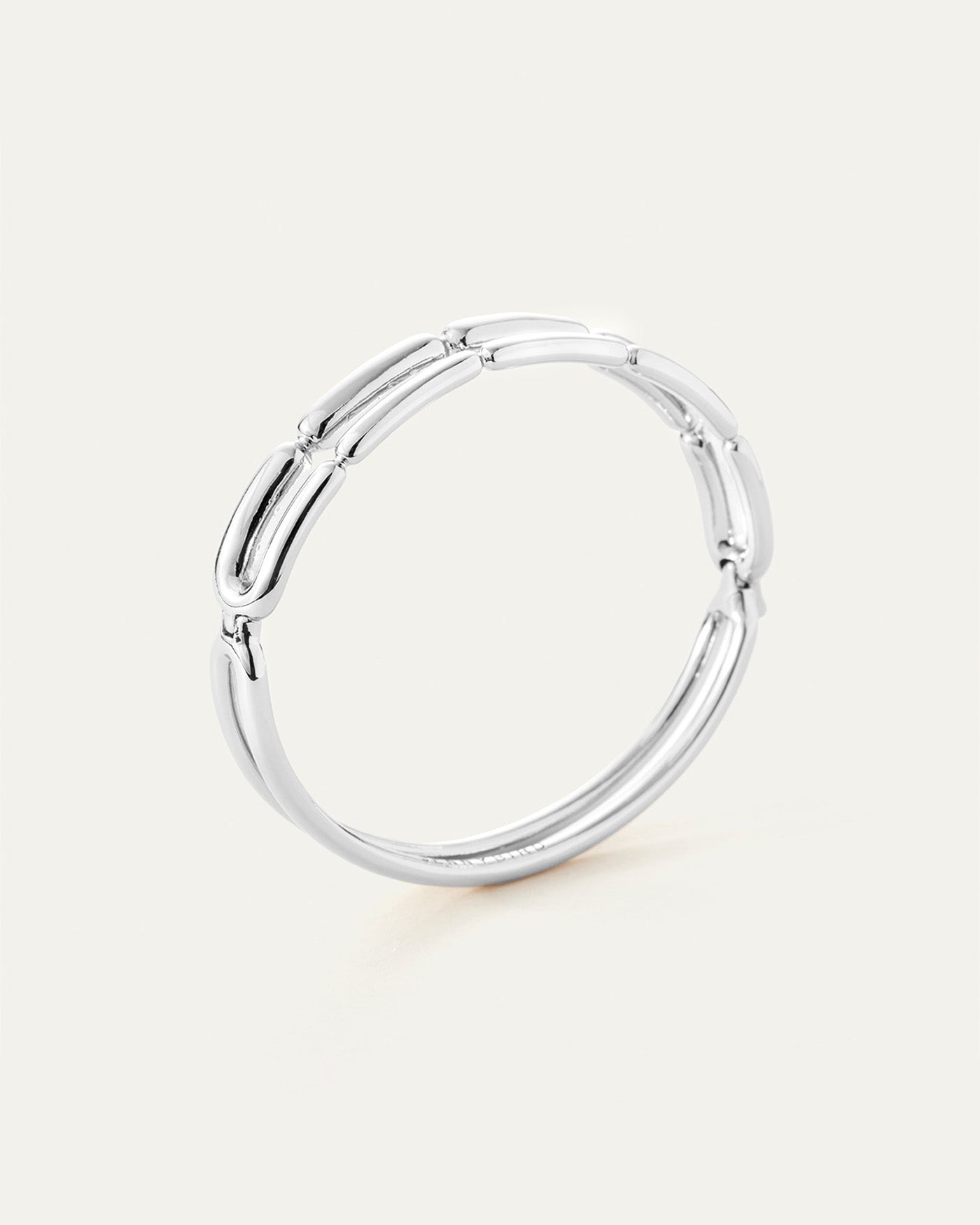 Balloon Link Bangle | Silver Dipped Brass