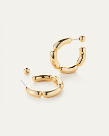 Balloon Link Hoops | 14K Gold Dipped Brass