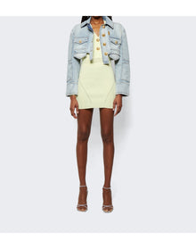 Balmain | Women | Short Knit Dress | Yellow