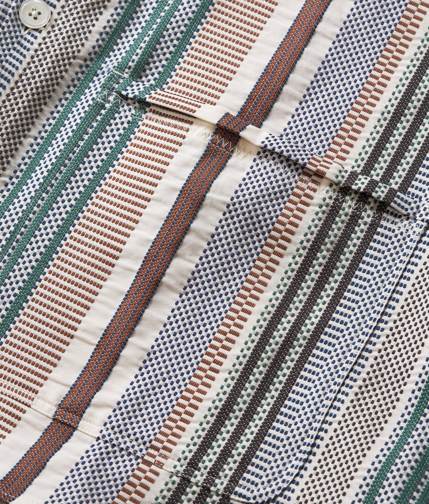Barkley Jacquard Stripe Cotton Resort Overshirt Woven | Multi