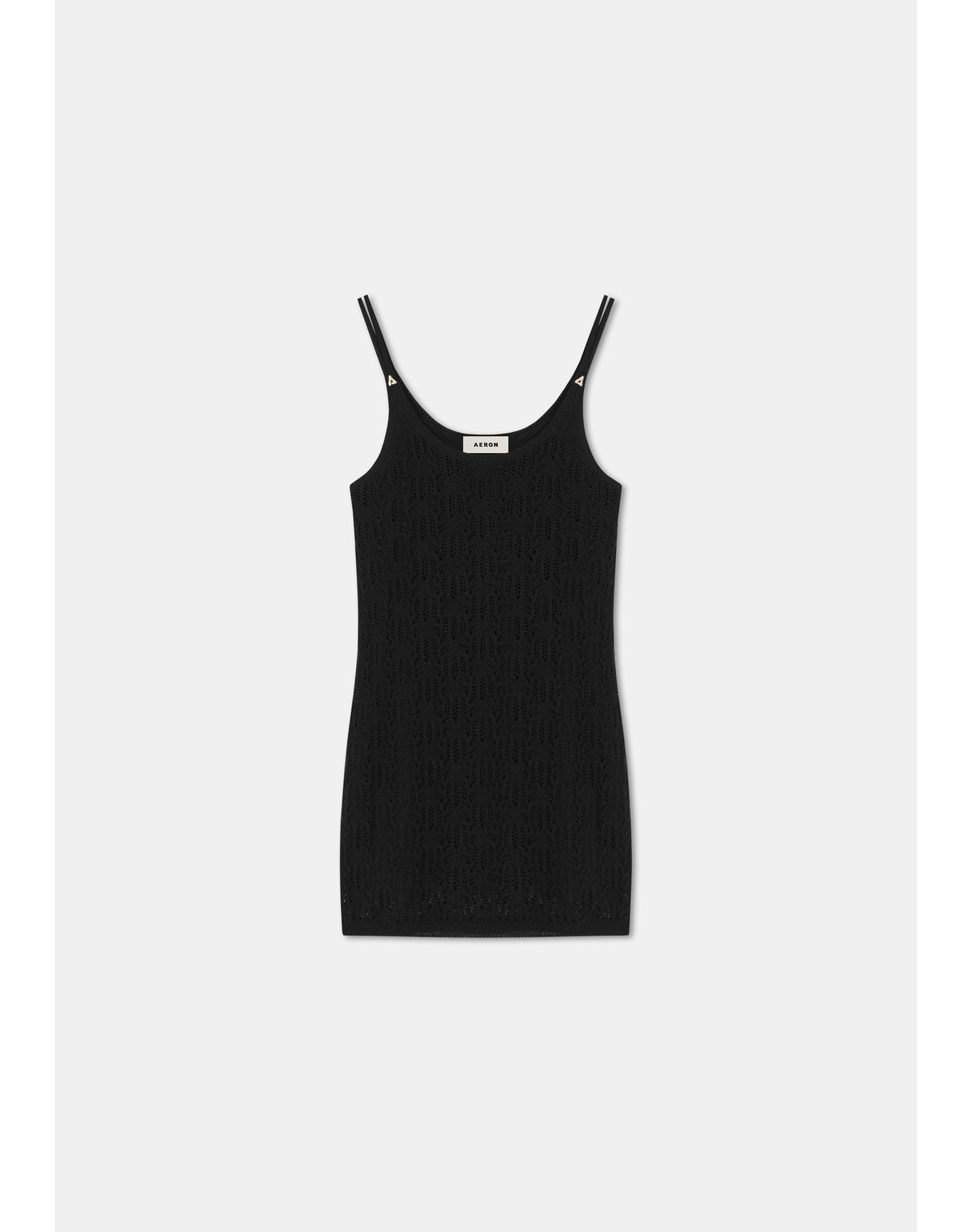 Barry | Lace Knit Mini Dress | Black