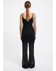Barry | Lace Knit Mini Dress | Black