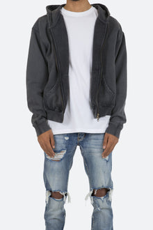 Basic Zip Up Hoodie | Vintage Black