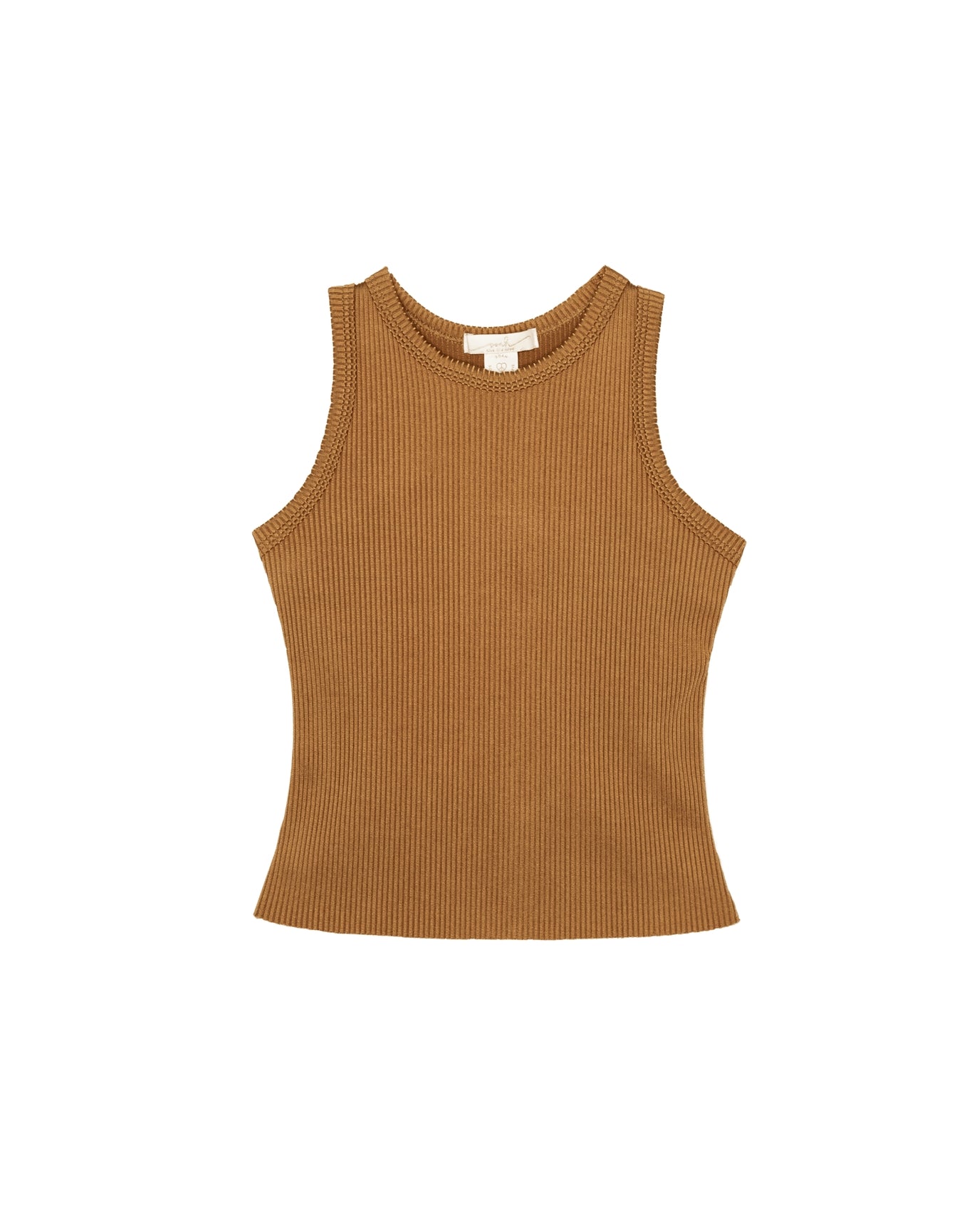 Bea Ribbed Copper Cami | Brown