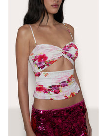 Beia Printed Twist Top | Casablanca Print