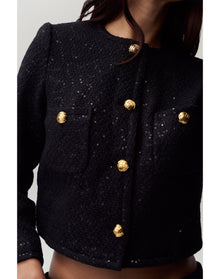 Bela Tweed Jacket | Black