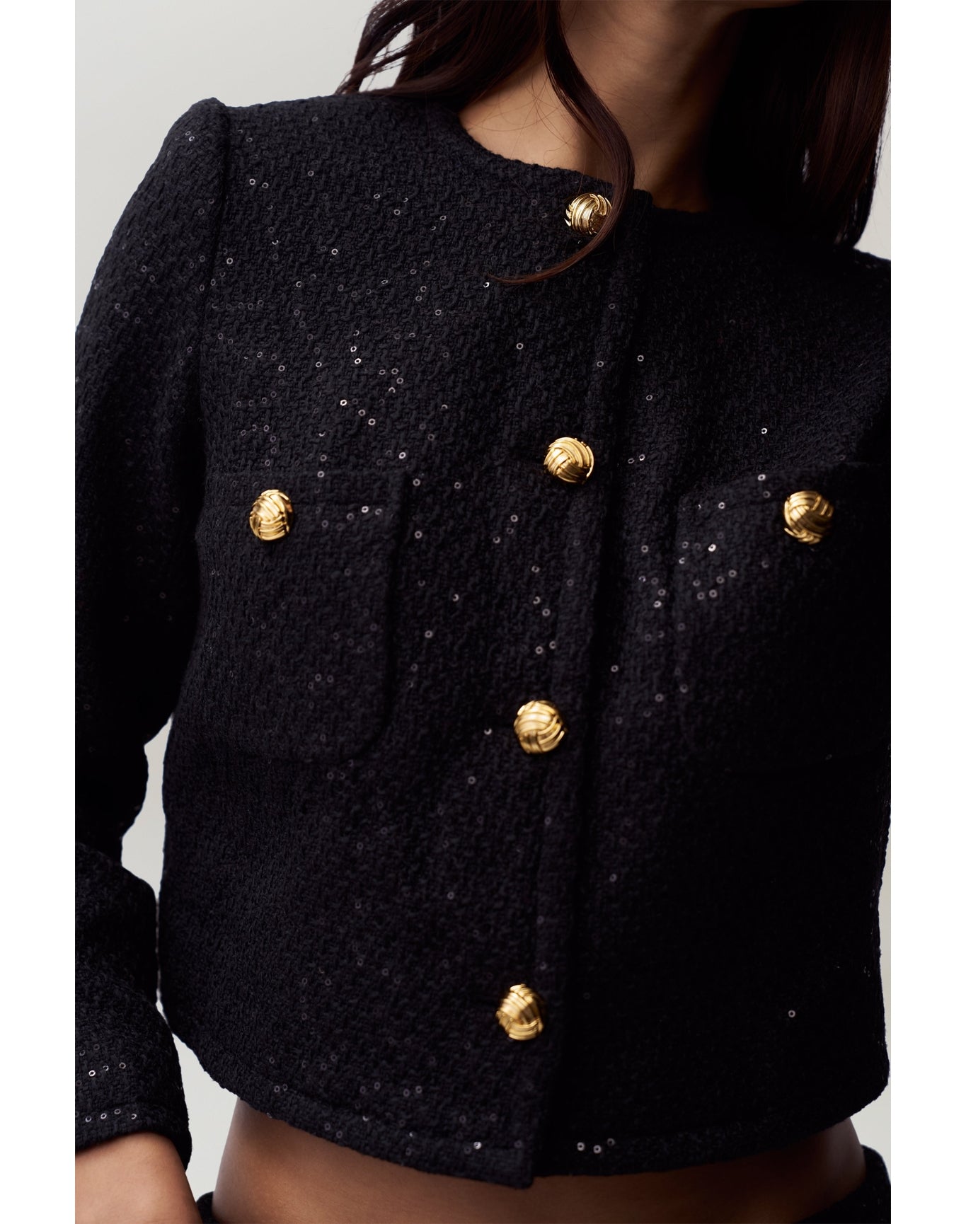 Bela Tweed Jacket | Black
