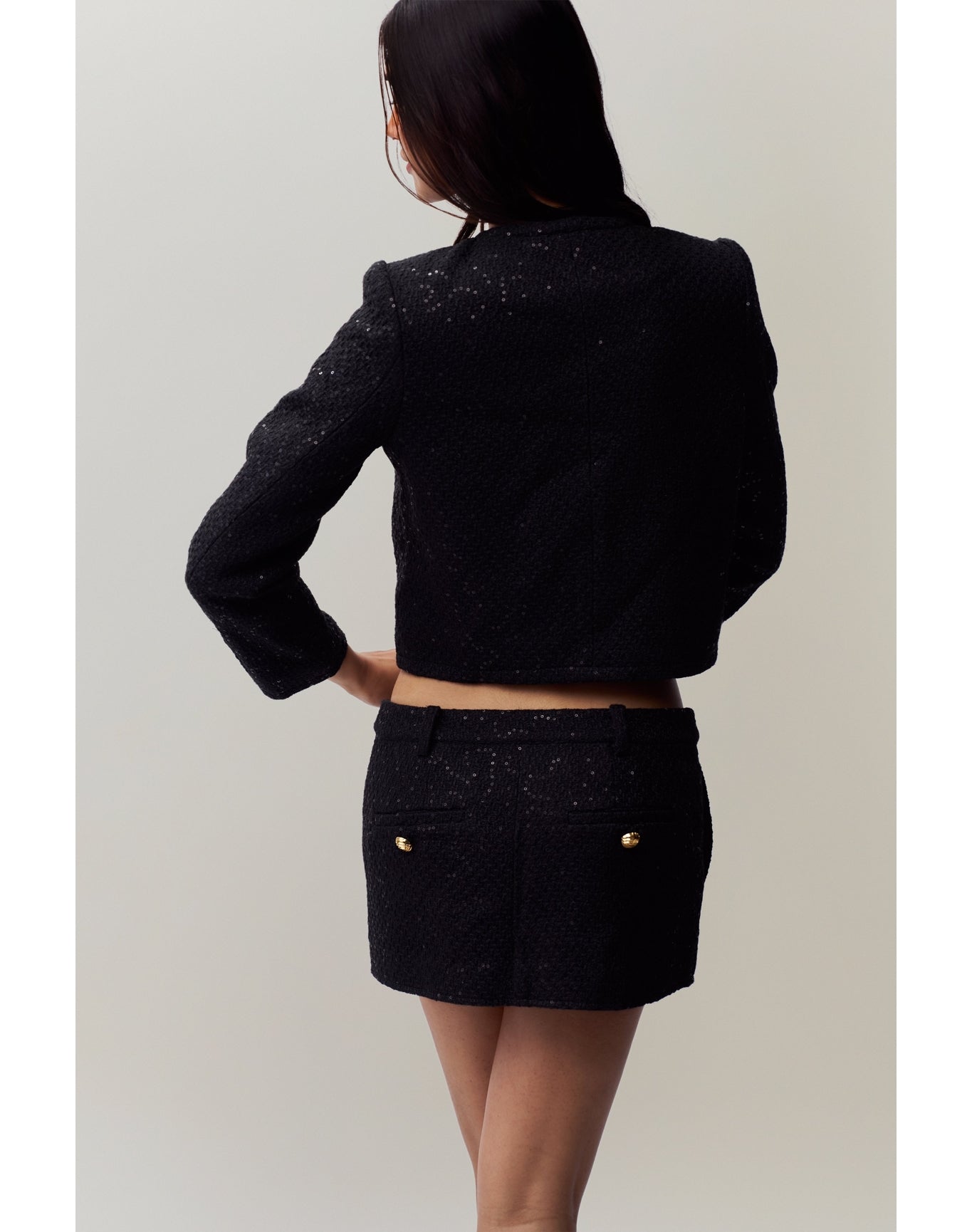 Bela Tweed Jacket | Black