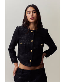 Bela Tweed Mini Skirt | Black