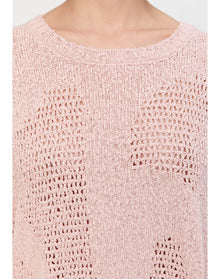 Belle | Open Knit Sweater | Pale Rose