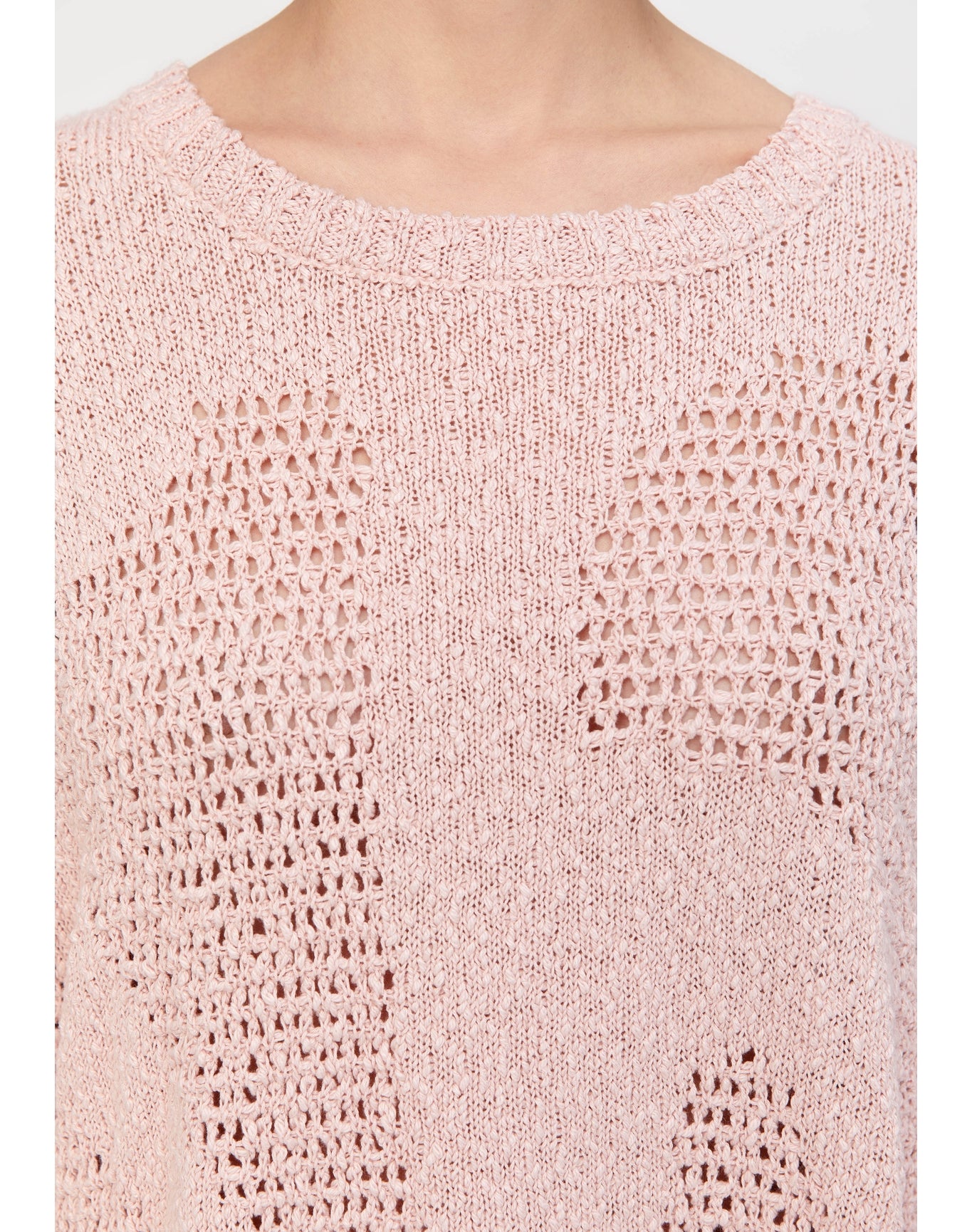 Belle | Open Knit Sweater | Pale Rose