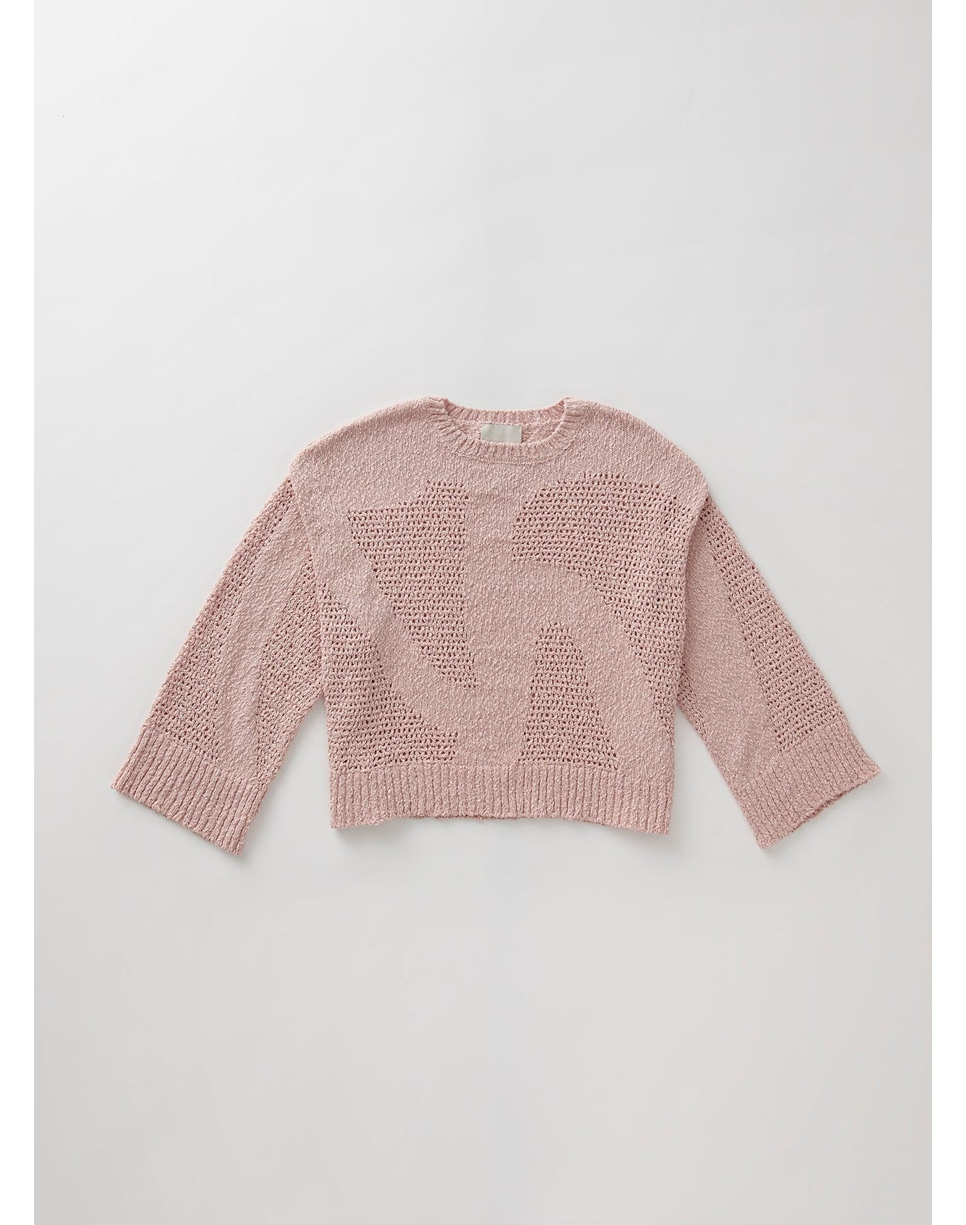 Belle | Open Knit Sweater | Pale Rose