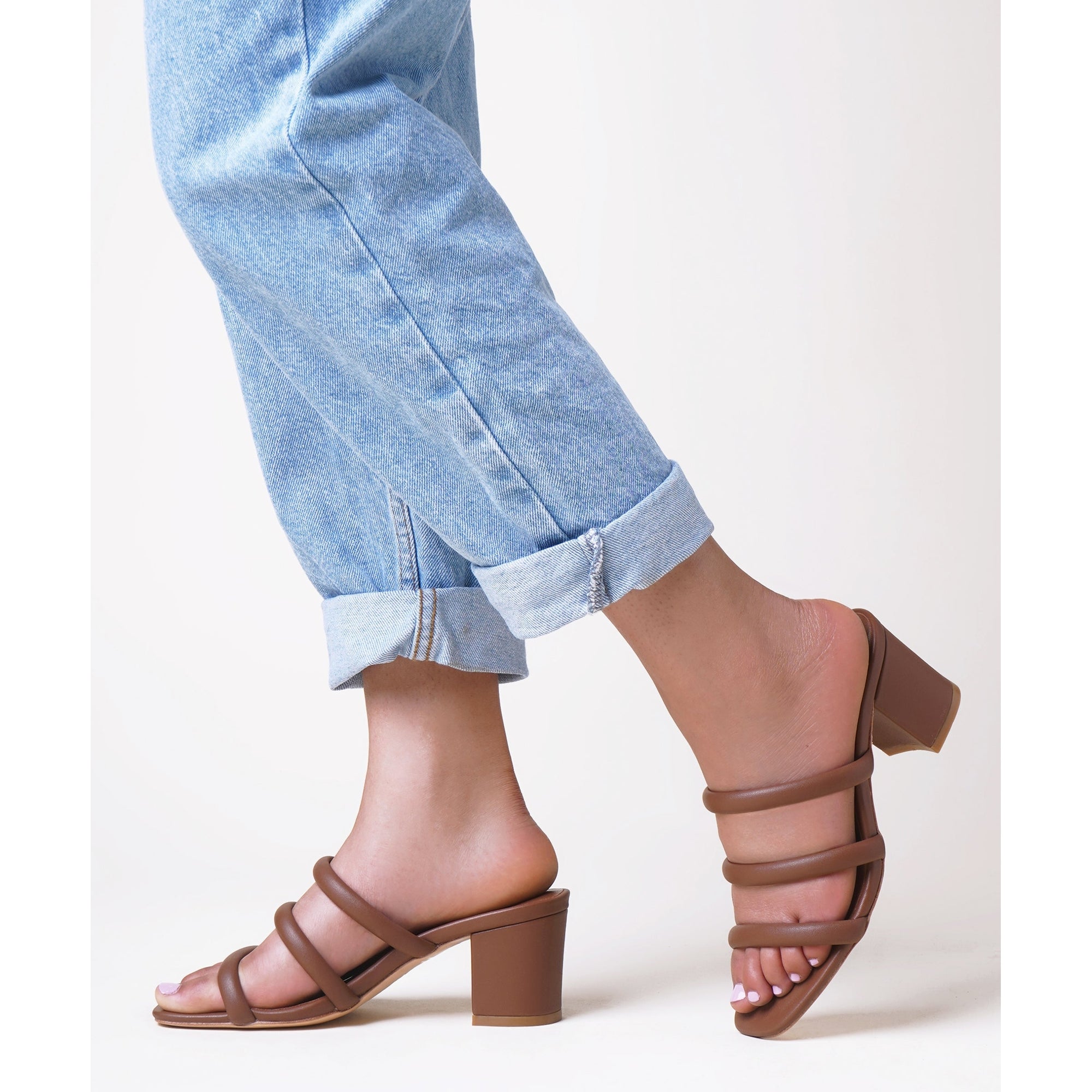 Belle Strappy Block Heel Sandal | Hazel