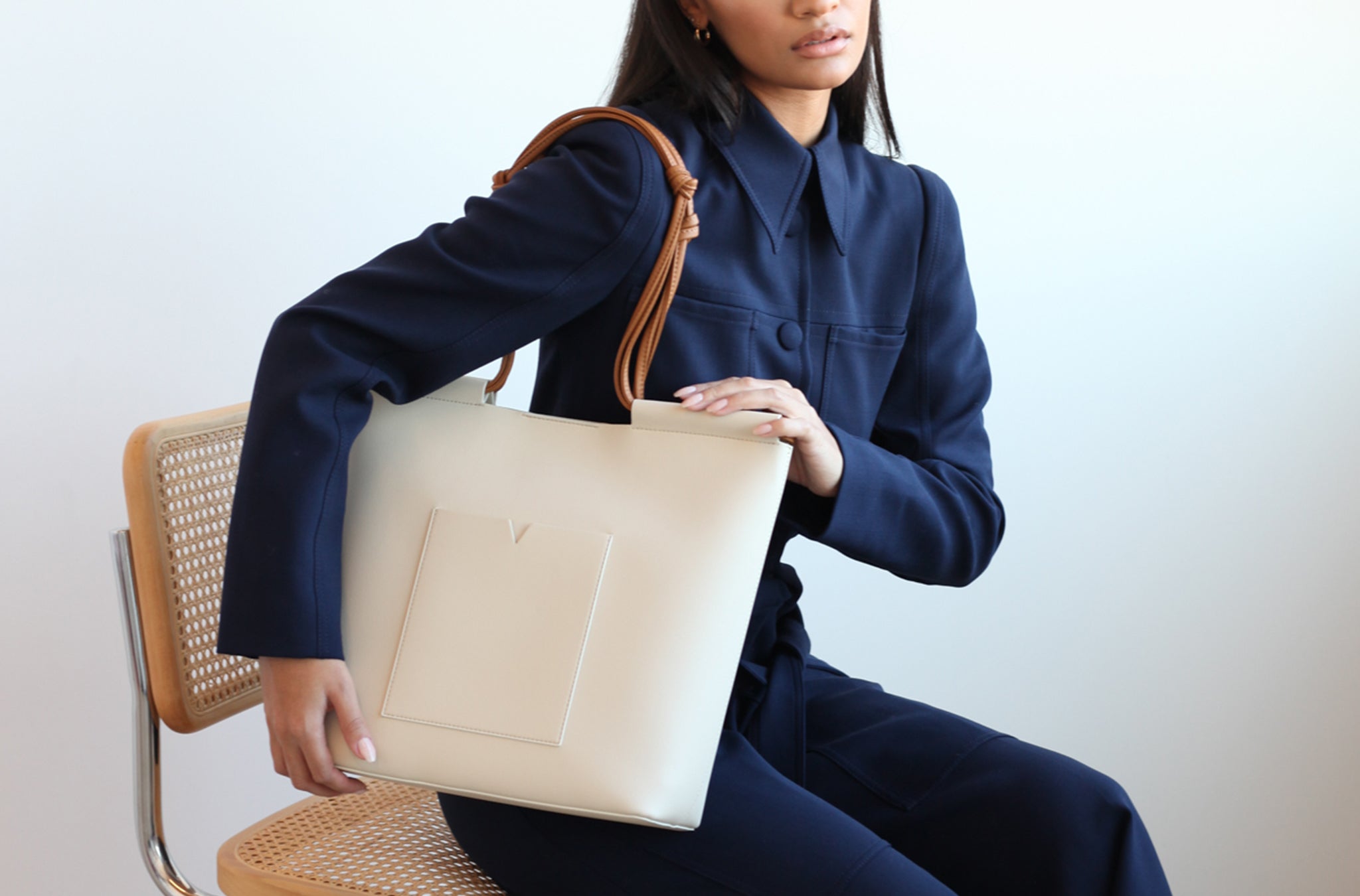 The Market Tote Bag | Oat/Caramel