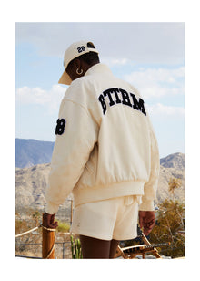Better League Varsity Jacket | Creamy White